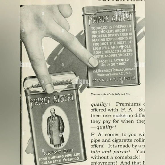 Prince Albert Tobacco Tin with alternate Advertisement on back - Picture 8 of 13